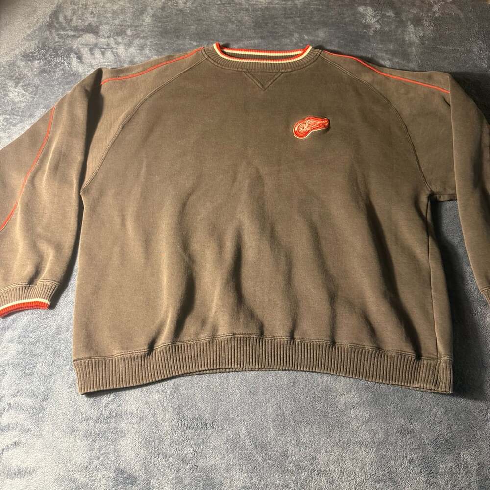 Vintage Puma Detroit Red Wings Sweatshirt Size XXL black
